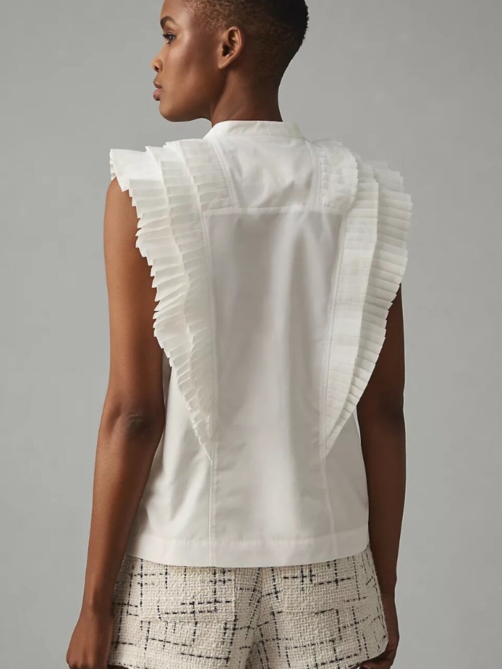 NWT Anthropologie Maeve Sleeveless Ruffle Blouse XS - Picture 10 of 10